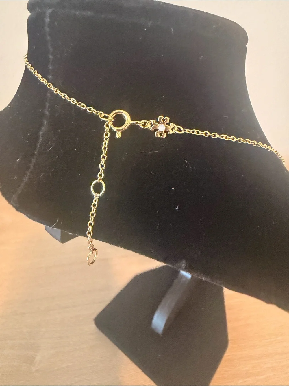 Tory Burch Kira Heart Mother of Pearl Double T Gold Necklace w dust bag